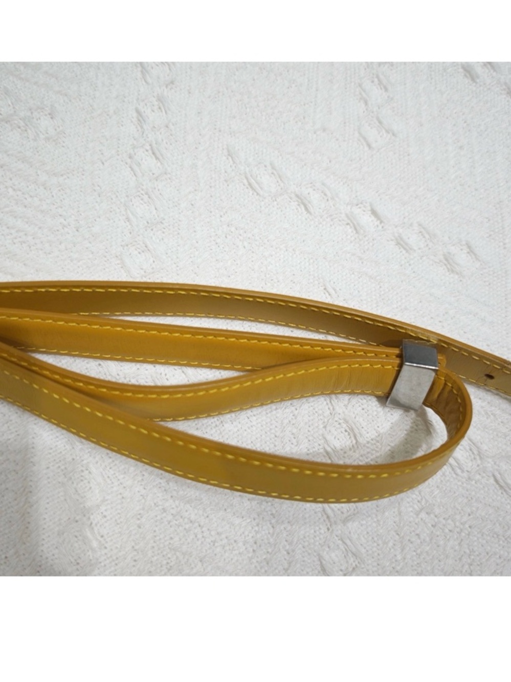 Celine Classic Box Style Leather Shoulder Bag Yellow Minimal Chic - Picture 12 of 14